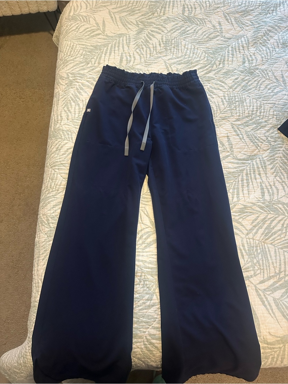 Figs Navy Wide-Leg Women’s Lounge Pants
